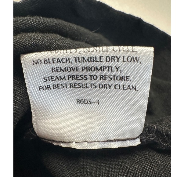 Eileen Fisher Black Linen Blend Wide Leg Crop Pants Sz L 30x23.5 Luxury Capsule - Picture 12 of 16